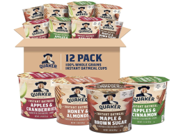 Quaker Instant Oatmeal Express Cups, 4 Flavor Variety Pack, 1.76 Ounce (Pack of 12)